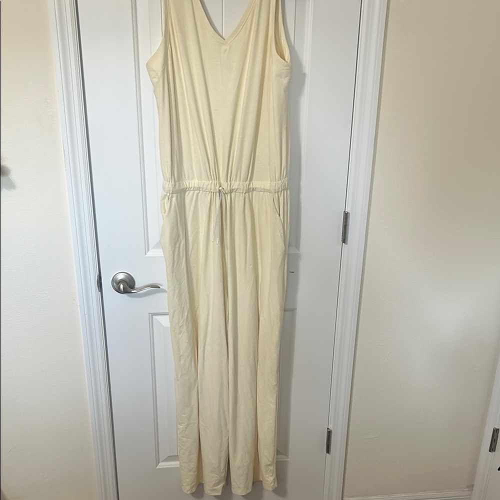 Old Navy Yellow Sleeveless V-Neck Jumpsuit